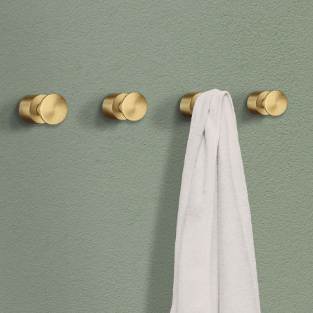 HV3455 Smedbo Home Brushed Brass Towel Hook Pair Set of Four