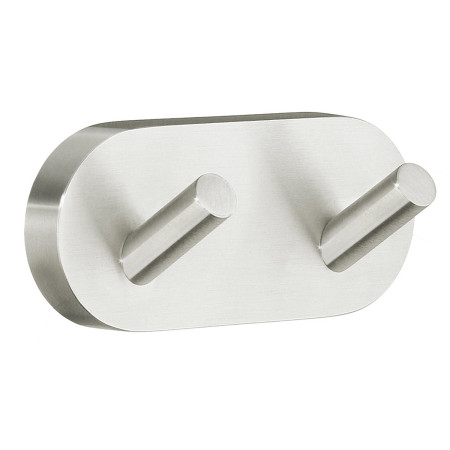 Smedbo Home Brushed Nickel Double Towel Hook