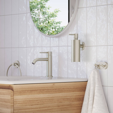 H370N Smedbo Home Brushed Nickel Soap Dispenser Lifestyle