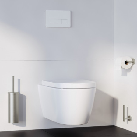 H332N Smedbo Home Brushed Nickel Toilet Brush Holder Lifestyle