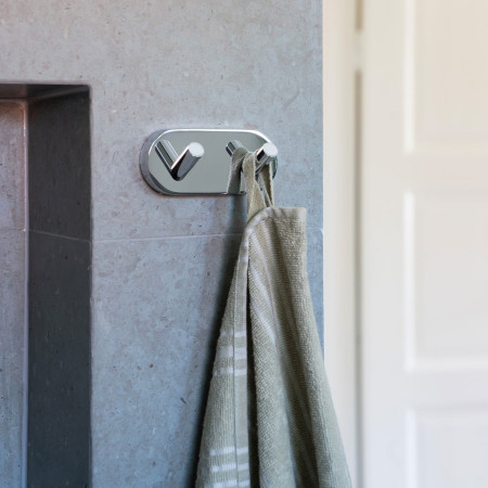 HK356 Smedbo Home Double Towel Hook Lifestyle