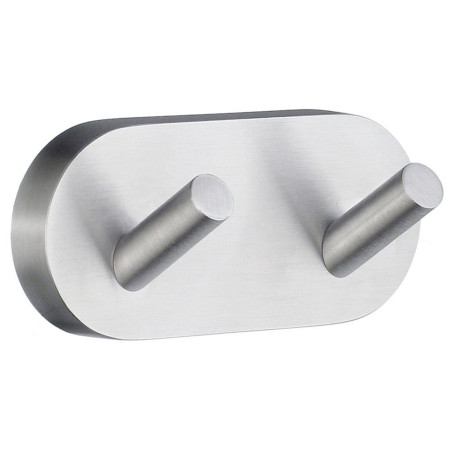 Smedbo Home Double Towel Hook Brushed Chrome