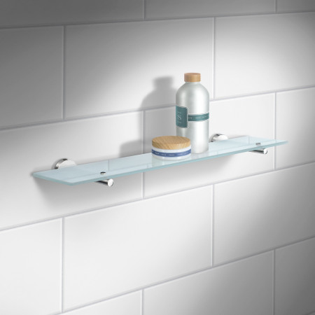 HK347 Smedbo Home Frosted Glass Shelf Lifestyle