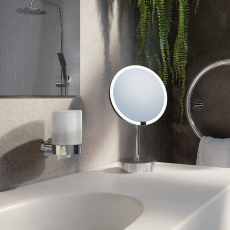 HK361 Smedbo Home Polished Chrome Glass Soap Dispenser (2)