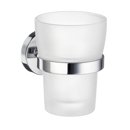 Smedbo Home Tumbler Holder & Frosted Glass Tumbler