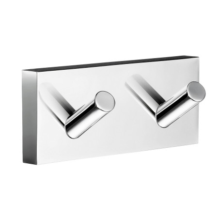 Smedbo House Double Towel Hook in Polished Chrome