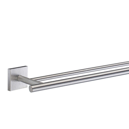 Smedbo House Double Towel Rail in Brushed Chrome
