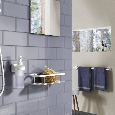 RX369 Smedbo House Holder Soap Dispenser with White Holder Lifestyle