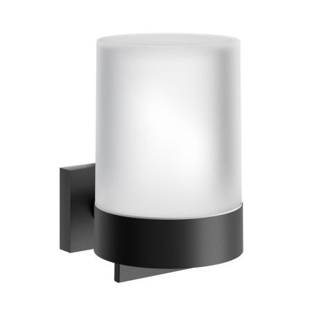 RB361 Smedbo House Matt Black Glass Soap Dispenser (1)