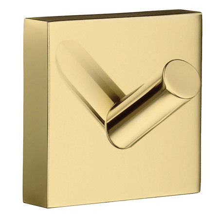 Smedbo House Single Towel Hook in Polished Brass