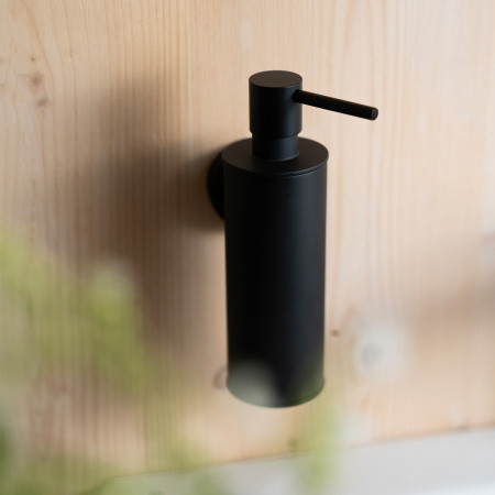 RB370 Smedbo House Soap Dispenser and Holder in Black Close Up