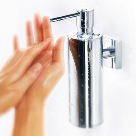 RK370 Smedbo House Soap Dispenser in Chrome In Use