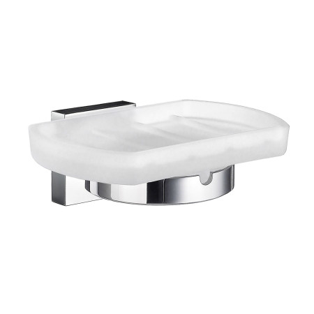 Smedbo House Soap Holder with Frosted Glass Dish 2