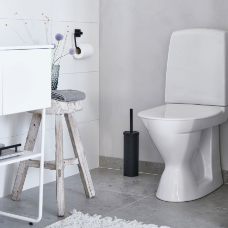 RB341 Smedbo House Toilet Roll Holder in Black Lifestyle