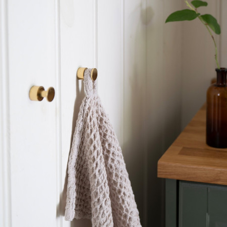 RV3455 Smedbo House Towel Hook Pair in Polished Brass Lifestyle