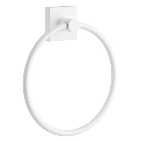Smedbo House Towel Ring in Matt White