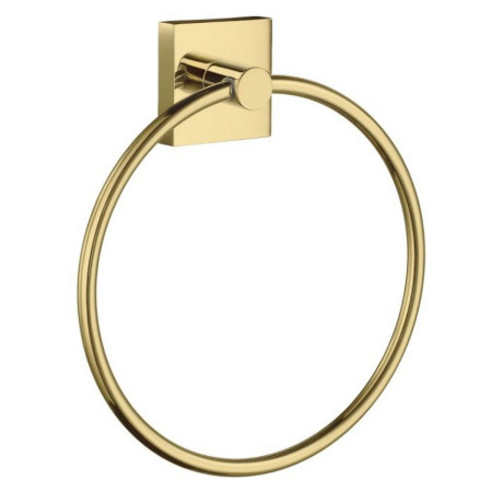 Smedbo House Towel Ring in Polished Brass