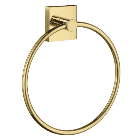 Smedbo House Towel Ring in Polished Brass