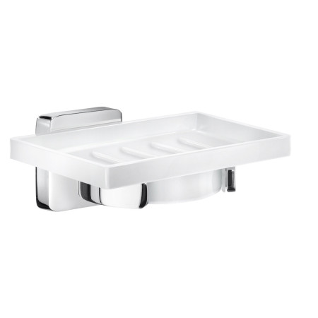 Smedbo Ice Chome Holder with Porcelain Soap Dish