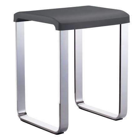 Smedbo Living Chrome 480mm Shower Chair With Dark Grey Seat