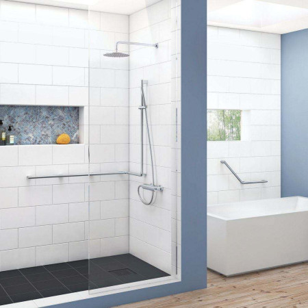 FK814 Smedbo Living Concept L Shaped Left Hand Shower Bar (2)
