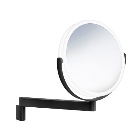 Smedbo Outline Black LED Shaving and Makeup Mirror