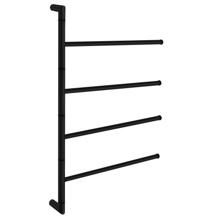 Smedbo Outline Black Towel Bar with Four Swivel Arms