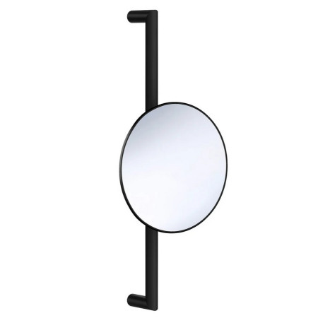 Smedbo Outline Black Wall Mounted Makeup Mirror on Bar