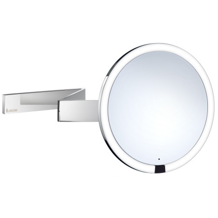 Smedbo Outline Chrome Rounded Wall Mounted LED Mirror
