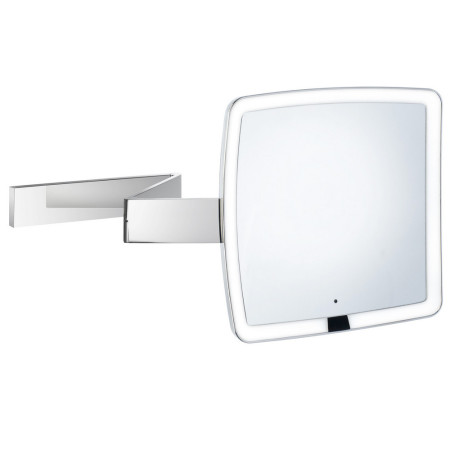 FK492EP Smedbo Outline Chrome Squared Wall Mounted LED Mirror (1)