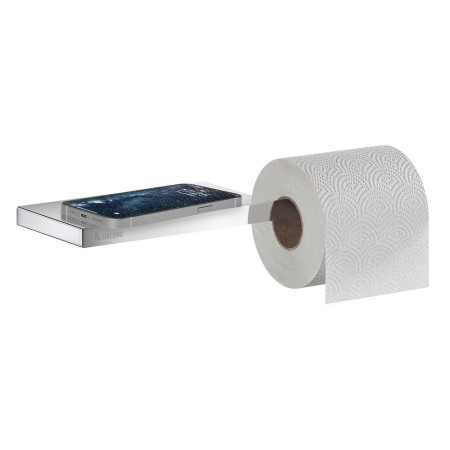 FK3411 Smedbo Outline Chrome Toilet Roll Holder with Shelf (2)