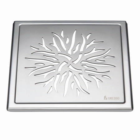 Smedbo Outline Crown Polished Stainless Steel Floor Grating