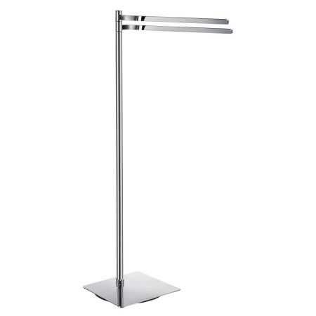 Smedbo Outline Freestanding Squared Double Towel Rail Chrome