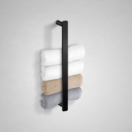FB300 Smedbo Outline Guest Towel Rail Black Vertical Orientation