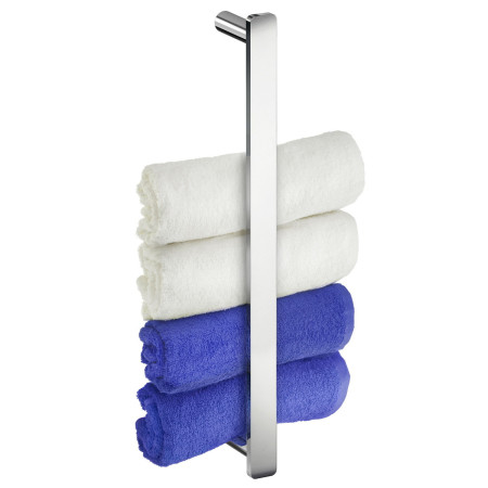 FK300 Smedbo Outline Guest Towel Rail Chrome Vertical Fitment with Towels
