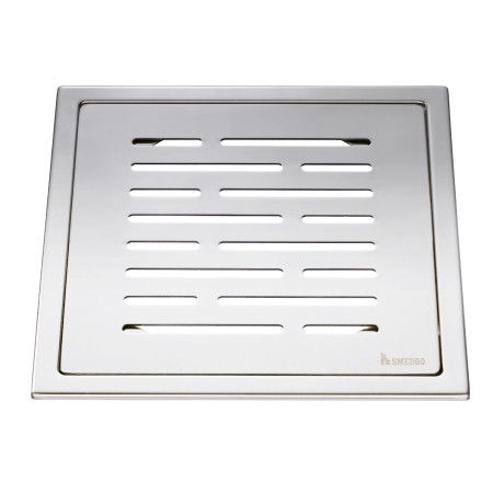 FK506 Smedbo Outline Line Polished Stainless Steel Floor Grating