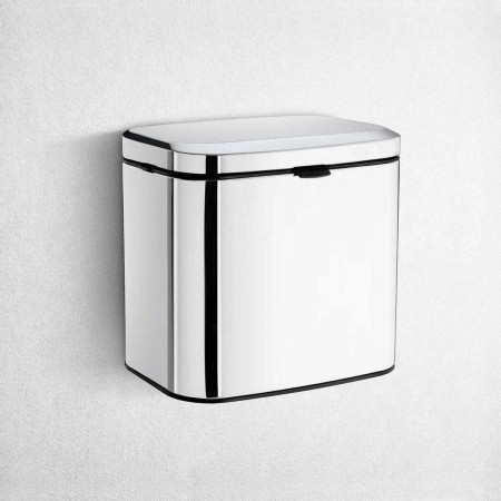 FK669 Smedbo Outline Lite 3 Litre Wall Mounted Polished Bin Lifestyle