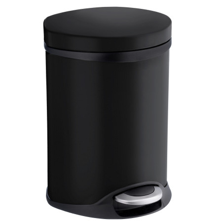 Smedbo Outline Lite 6 Litre Black Soft Close Pedal Bin