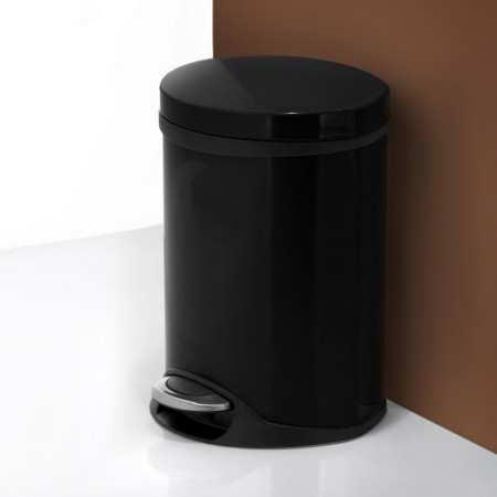 FK665 Smedbo Outline Lite 6 Litre Black Soft Close Pedal Bin Lifestyle
