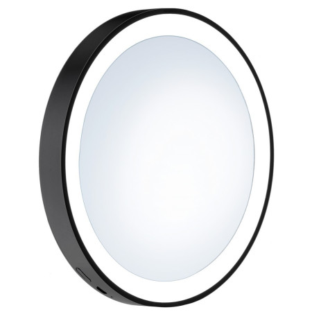 FB625 Smedbo Outline Lite Black LED Make-Up Mirror with Suction Cups (1)
