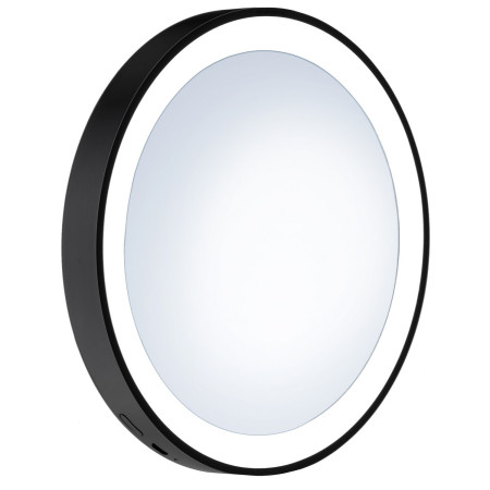 Smedbo Outline Lite Black LED Make Up Mirror with Suction Cups