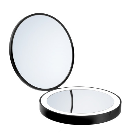 FB627 Smedbo Outline Lite Black LED Travel Mirror (1)