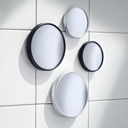 FB621 Smedbo Outline Lite Black Make Up Mirror with Suction Cups Lifestyle