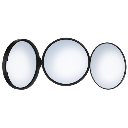 Smedbo Outline Lite Black Three Sided Travel Mirror
