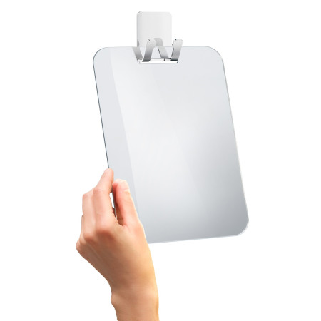 FK620 Smedbo Outline Lite Chrome Plastic Mirror with Self Adhesive Hook