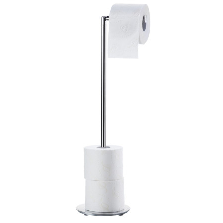 FK635 Smedbo Outline Lite Rounded Freestanding Toilet Roll Holder with Paper Rolls