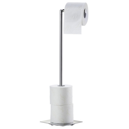 FK636 Smedbo Outline Lite Squared Freestanding Toilet Roll Holder with Paper Rolls