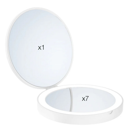 FX627 Smedbo Outline Lite White LED Travel Mirror Magnification Design