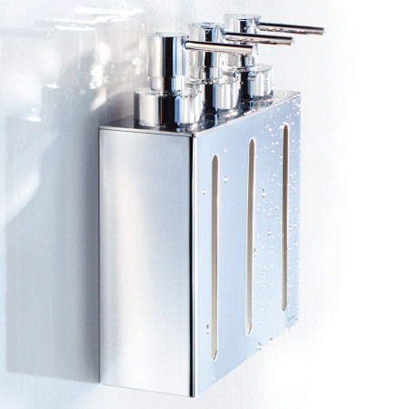 FK259 Smedbo Outline Soap Dispenser with Three Containers Wall Mounted Lifestyle