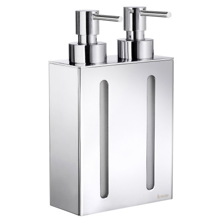 Smedbo Outline Soap Dispenser with Two Containers Wall Mounted